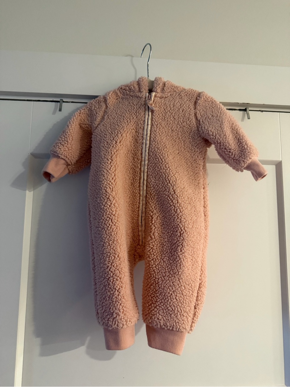 Carter's Pink Sherpa Zip-Up One-Piece Footie
